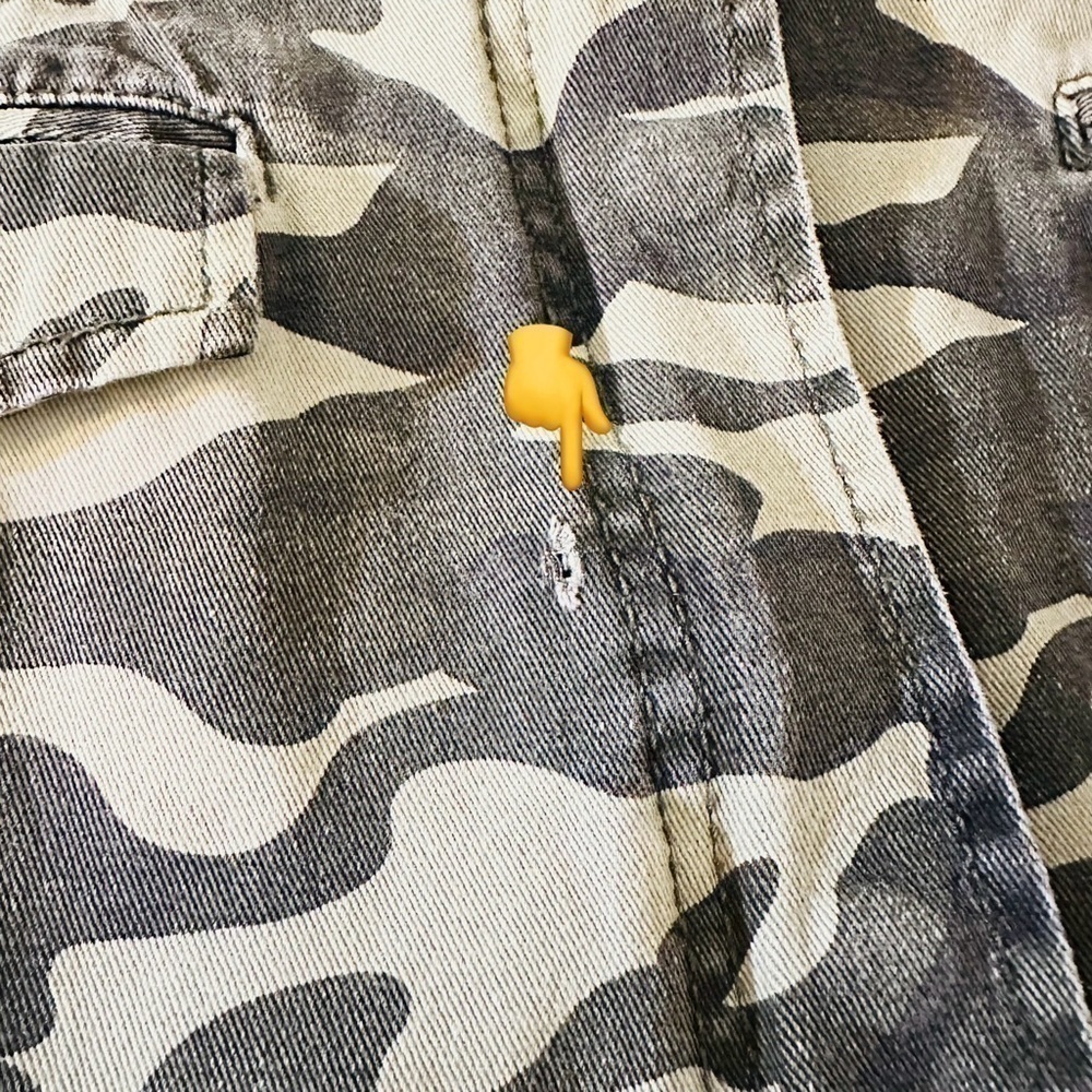 Forever 21 Green Army Camouflage Jacket Long Sleeve Full Zip‎ Size M - Picture 9 of 11